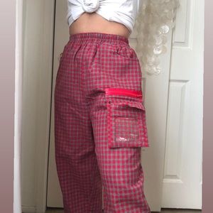 🔴 Love + Harmony Plaid Pants / clear pocket